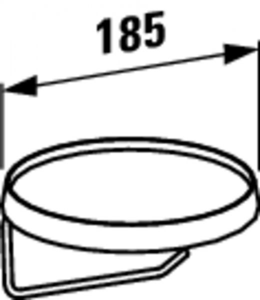 Kartell by Laufen Toilettenpapierhalter Deko-Disc, kristallklar H3843320040001_2