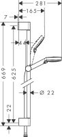 Vorschau: Hansgrohe Crometta Vario Brauseset 0,65m, weiß/chrom