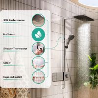 Vorschau: hansgrohe Raindance Alive Q Duschsystem 210/340 2 Strahlarten, EcoSmart, ShowerSelect, chrom