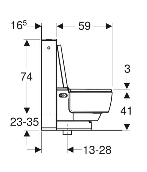 Geberit AquaClean Mera Classic WC-Komplettanlage Stand-Dusch-WC 146240SI1