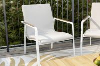 Vorschau: KETTLER DINING DIAMOND Stapelsessel Sunbrella®, weiß matt natte linen chalk 0103902-5820