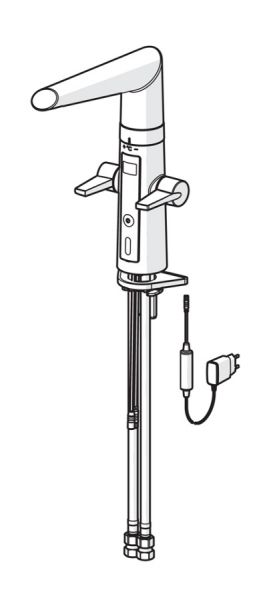 Hansa Hansafit Hybrid Spültisch-Elektronik-Einlochbatterie, Infrarot, chrom