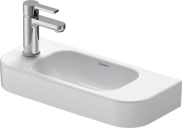 Duravit Happy D.2 Handwaschbecken 50x22cm, mit Hahnloch links, ohne Überlauf, weiß 0711500009