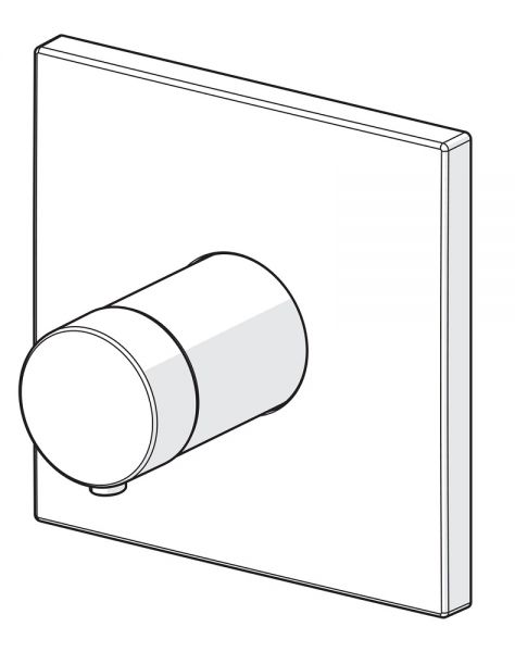 Hansa Hansavarox Pro Fertigmontageset für Wannen- und Brause-Thermostat-Batterie, eckig, chrom