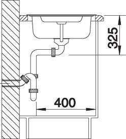 Blanco Tipo 5 S Edelstahlspüle, Becken reversible einbaubar, edelstahl naturfinish