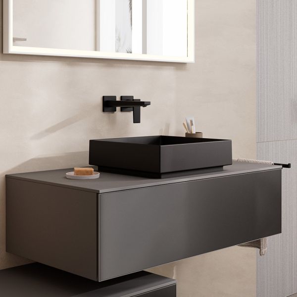 hansgrohe Xuniva Evo E Aufsatzwaschtisch 40x40cm, verdeckter Ablauf