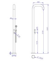 Vorschau: Ideal Santos frostsichere Gartendusche, edelstahl geschliffen