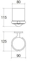 Vorschau: Lineabeta SBECÀ Zahnputzbecher mit Halter 61101.29.81