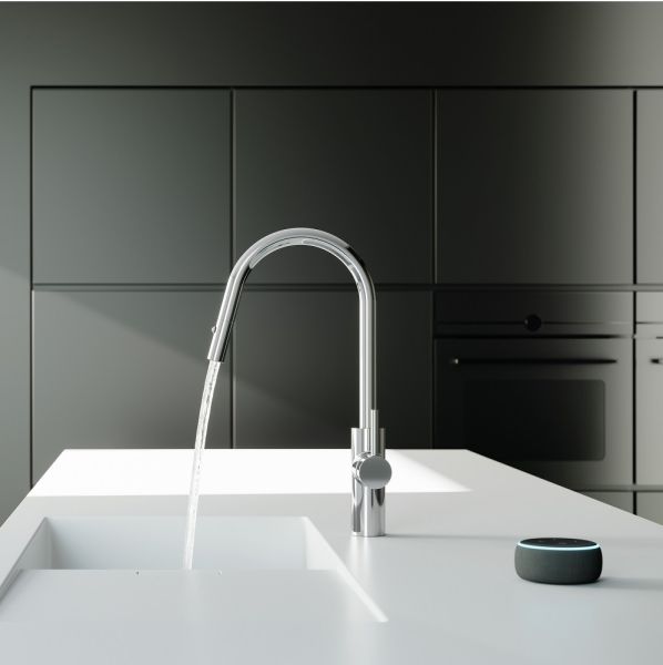Kludi E-GO Voice smarte elektrische Küchenarmatur mit Netzstecker
