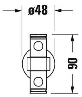 Vorschau: Duravit D-Code Handtuchhalter 2-armig, 44,5cm, chrom 0099221000
