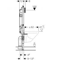 Vorschau: Geberit Duofix Element f. Wand-WC, 112cm, m. Sigma UP-Spülkasten 12cm, f. Geruchsabsaugung m.Abluft