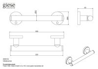 Vorschau: Giese Haltegriff für Dusche und Wand, chrom