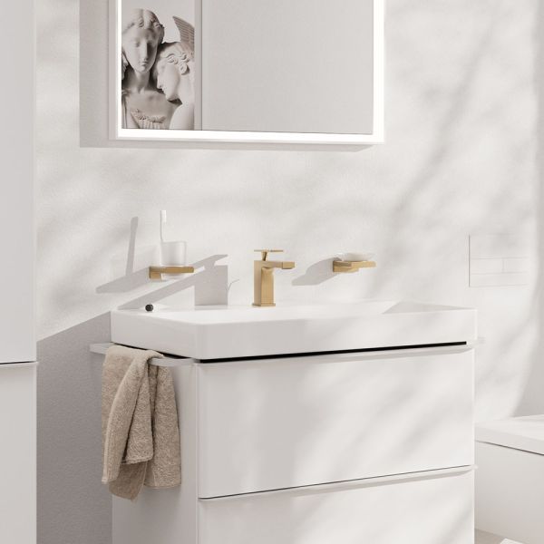 Hansgrohe Tecturis E Waschtischarmatur 80 CoolStart wassersparend+, Zugst.-Ablaufg., brushed bronze