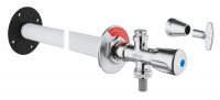 Grohe Eggemann Eurotec-Bausatz Außenwandventil 1/2" mit Steckschlüssel, mattchrom