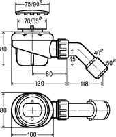 Vorschau: Viega Domoplex-​Ablaufgarnitur Ø52mm Ablaufloch, Komplett-Set, chrom Modell 6928