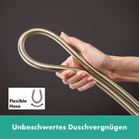 Vorschau: Hansgrohe Unica Duschstange S Puro 65cm mit Easy Slide Handbrausehalter, brushed bronze