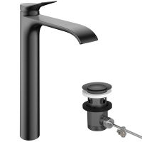 hansgrohe Vivenis Waschtischarmatur 250 CoolStart mit Abalufgarnitur, brushed black chrome 75044340