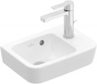 Villeroy&Boch O.Novo Handwaschbecken Compact mit 1 Hahnloch, Becken links 36x25cm mit Überlauf