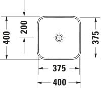 Vorschau: Duravit Happy D.2 Plus Aufsatzbecken 40x40 weiss 2359400000