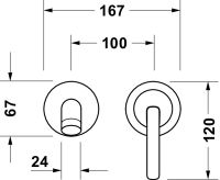 Vorschau: Duravit Balcoon Waschtischmischer Unterputz, Ausladung 221mm, schwarz matt