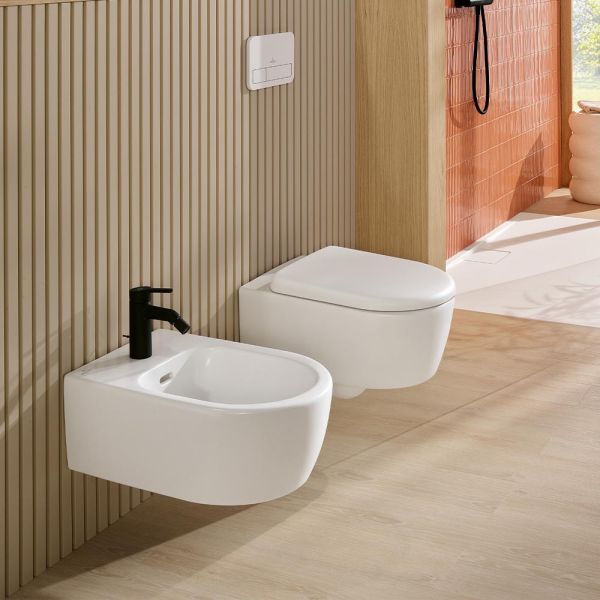 Villeroy&Boch Skyla Wand-Bidet 37x53cm, weiß matt mit CeramicPlus 448200RW