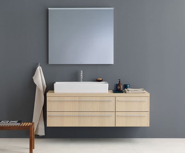 Duravit C.1 Einhebel-Waschtischmischer XL mit Zugstangen-Ablaufgarnitur, chrom