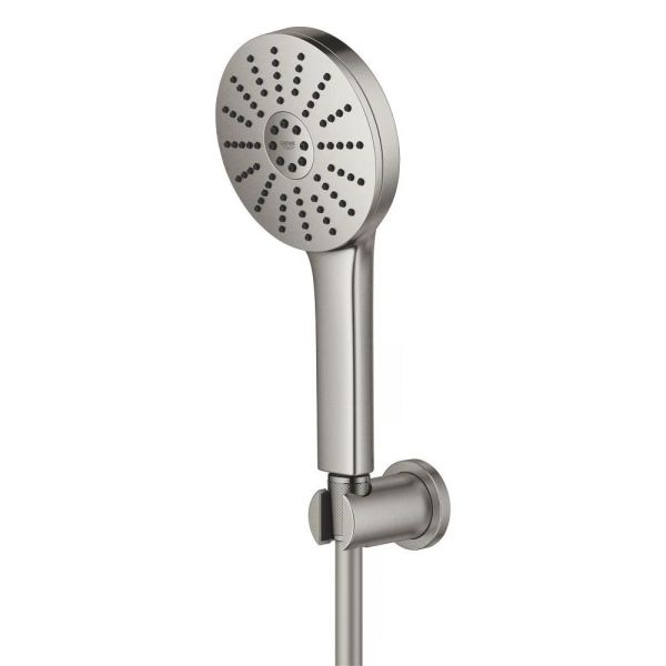 Grohe Vitalio Joy+ 120 Wandhalterset 3 Strahlarten, supersteel 134865DC00