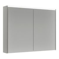 Vorschau: Burgbad Devio Spiegelschrank 100x76cm, LED-Beleuchtung, 2 Spiegeltüren, veloursgrau matt SPWD100F7216 
