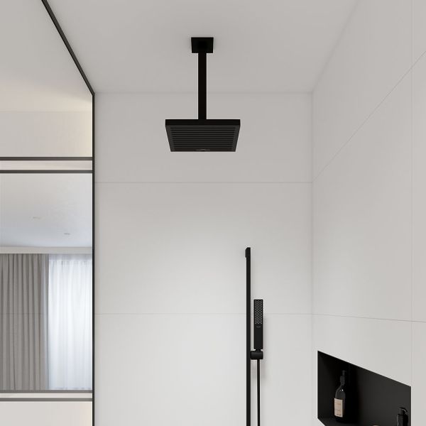 hansgrohe Deckenanschluss E 30cm, schwarz matt