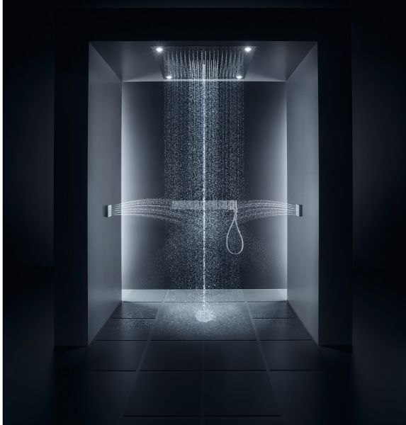 Axor ShowerCollection ShowerHeaven 720x720mm 3jet Kopfbrause mit Beleuchtung, edelstahl