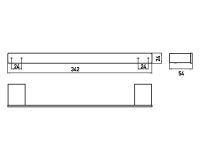 Vorschau: emco loft Wannengriff 34cm, edelstahl 057001630