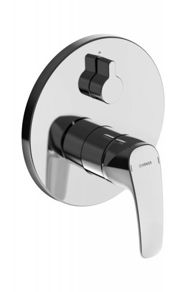 Hansa Hansapinto Wannen- und Brausebatterie Fertigmontageset mit Sicherungseinrichtung, rund, chrom 85283083