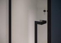 Vorschau: RIHO Lucid 203 Fixteil mit Pendeltür und Seitenwand 110x80cm, Eckeinstieg, schwarz