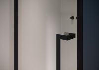 Vorschau: RIHO Lucid 203 Duschkabine mit Pendeltür und Seitenwand 110x90cm, Eckeinstieg, schwarz matt