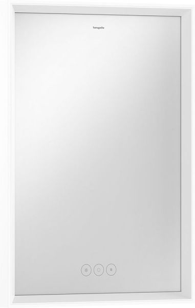 Hansgrohe Xarita E Spiegel mit LED-Beleuchtung 50x70cm, hinterleuchtet, Berührungssensor, weiß matt