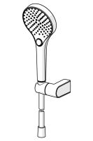 Vorschau: Hansa Hansaviva Handbrausegarnitur mit Brausehalter und Brauseschlauch 1,75m, schwarz matt