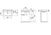 Vorschau: Laufen VAL Aufsatz-Waschtisch wandmontiert, Unterseite geschliffen, 60x42cm