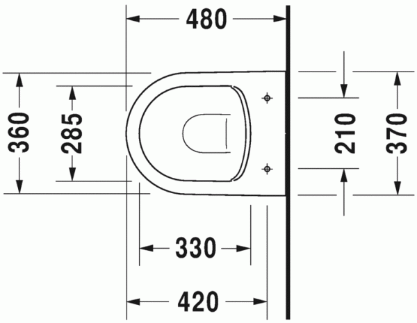 Duravit ME by Starck Wand-WC Compact rimless Set mit SoftClose WC-Sitz, weiß
