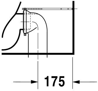 Duravit DuraStyle Stand-WC für Kombination, Tiefspüler 37x70cm, weiß