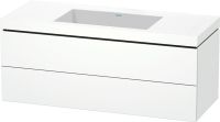 Duravit L-Cube c-bonded Set wandhängend 120x48cm, Vero Air Waschtisch, 2 Schubladen, ohne Hahnloch, weiß, LC6929N1818