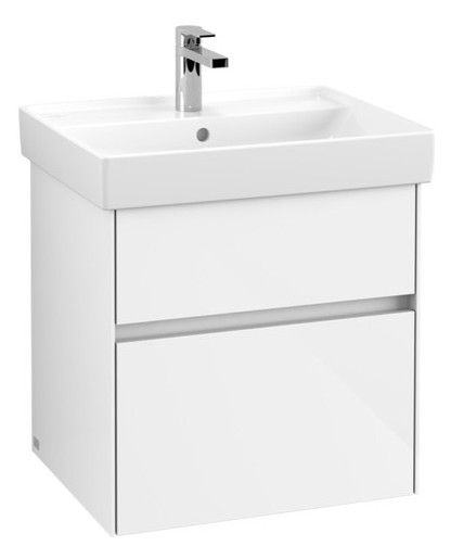 Villeroy&Boch Collaro Waschtischunterschrank mit 2 Auszüge, 55,4cm glossy white C00800DH