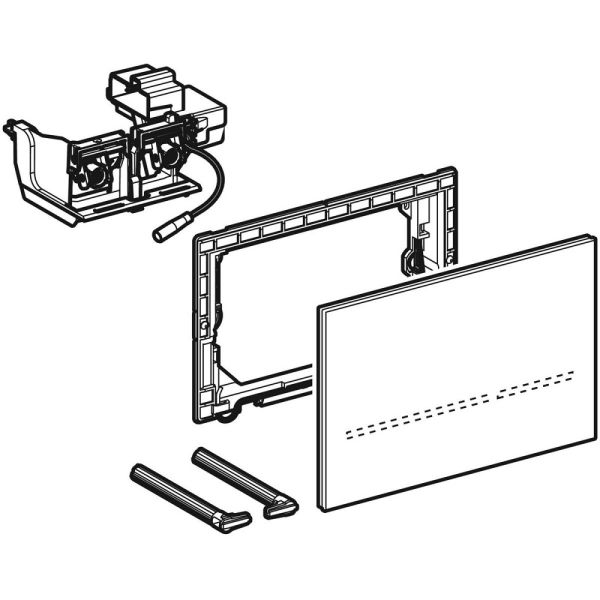 Geberit Sigma80 WC-Steuerung mit elektronischer Spülauslösung, Netzbetrieb, 2-Mengen-Spülung