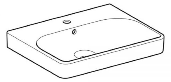 Geberit Smyle Square Waschtisch 60x48cm mit 1 HL, weiß_2