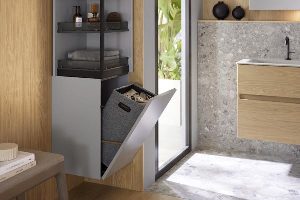Burgbad Sys30 MagicTwist Drehschrank mit Wäschekippe