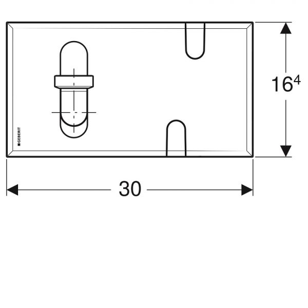 Geberit Abdeckplatte für Waschtischarmaturen mit UP-Funktionsbox und UP-Siphon