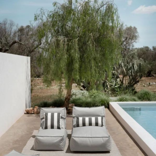 blomus STAY Outdoor-Kissen 70x30cm, schwarz/weiß 62326