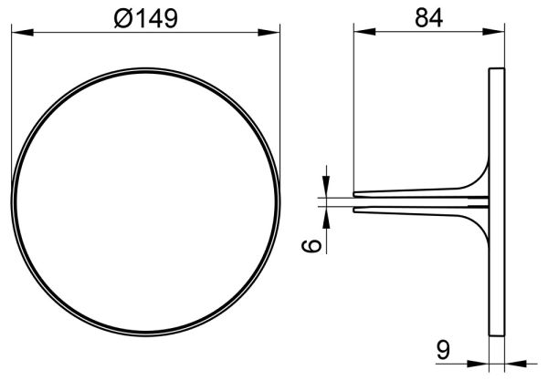 Keuco Royal Modular 2.0 Kosmetikspiegel zum HinstellenKlemmen, Ø14,9cm, dunkelgrau 800900000000200_