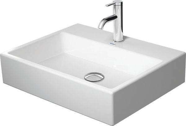 Duravit Vero Air Waschtisch rechteckig 60x47cm, mit 1 Hahnloch, ohne Überlauf, WonderGliss, weiß 23506000411