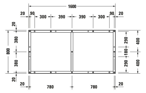 Duravit Tempano Fußgestell 160x75cm