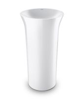 Vorschau: Duravit White Tulip freistehender Waschtisch Ø50cm, mit Bodenablauf, ohne Überlauf, weiß 2703500070